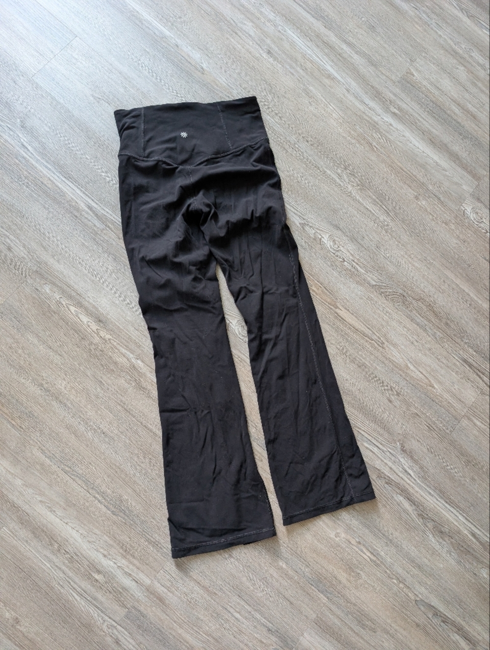 Athleta Black High-Rise Split Leg Leggings with Hidden Pocket